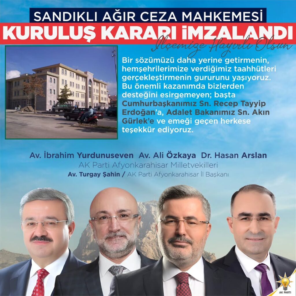 Afyonkarahisar’da Yeni Ağır Ceza Mahkemesi Kuruldu