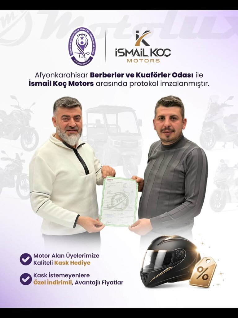Afyonkarahisar Berberler ve Kuaförler Odası İle İsmail Koç Motors Arasında Protokol İmzalandı