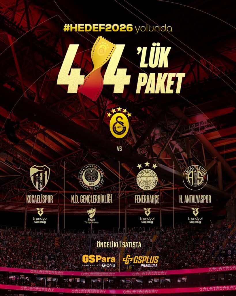 Galatasaray Spor Kulübü, Hedef 2026 için Yeni Fırsat Paketini Duyurdu!