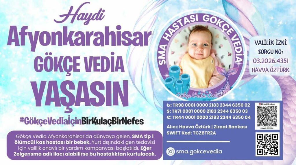 Afyonkarahisar Belediye Başkanı Burcu Köksal, SMA Hastası Gökçe Vedia Öztürk İçin Yardım Kampanyası Düzenliyor