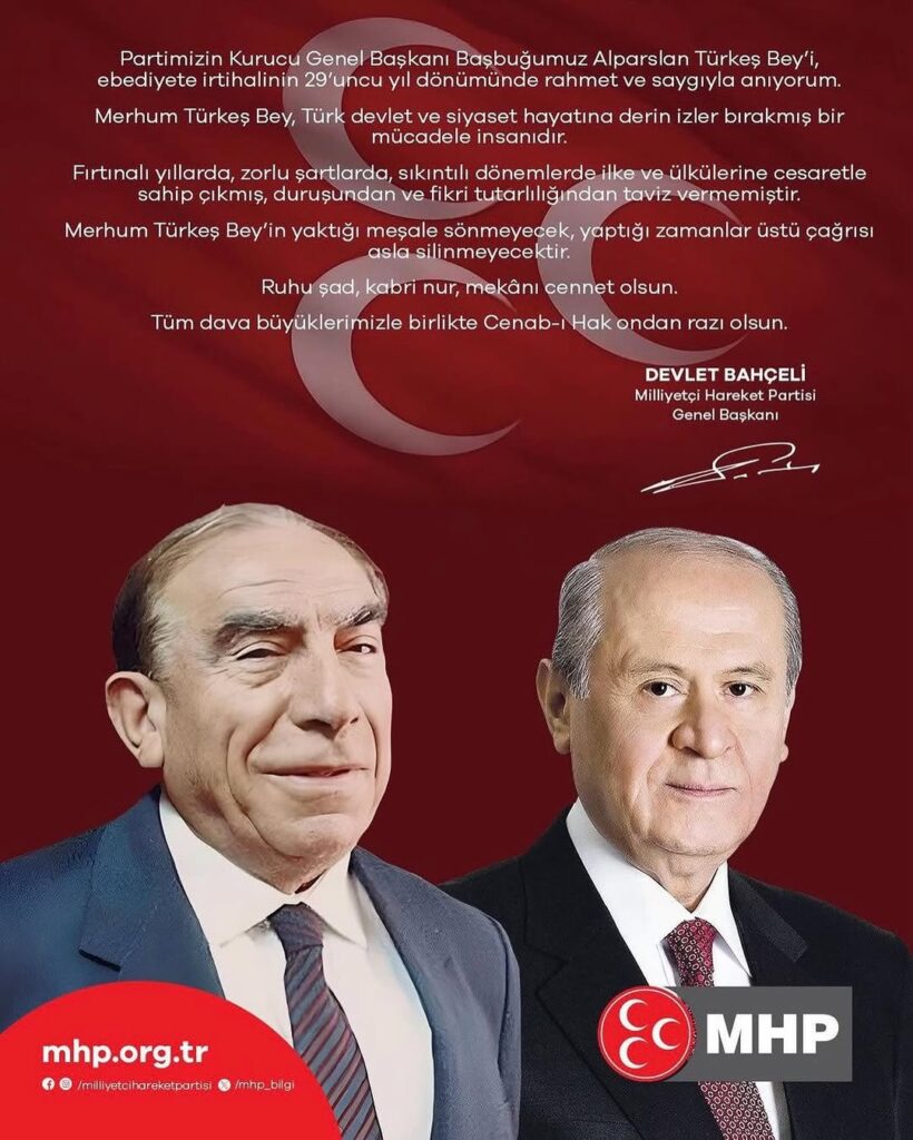 Mhp Milletvekili Mehmet Taytak’tan Alparslan Türkeş Paylaşımı