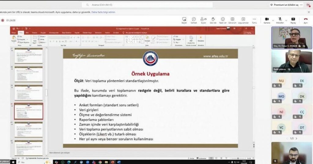 AFSÜ’de Öz Değerlendirme Eğitimi Düzenlendi
