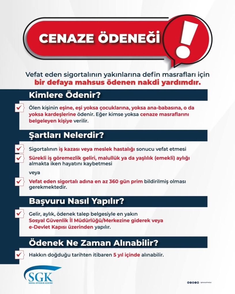 SGK Afyonkarahisar İl Müdürlüğü’nden Cenaze Ödeneği Açıklaması