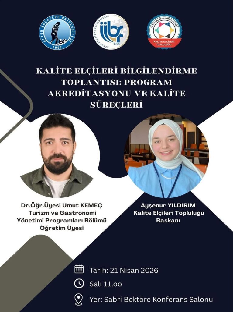 Afyon Kocatepe Üniversitesi’nde Bugün: Kalite Elçileri Bilgilendirme Toplantısı