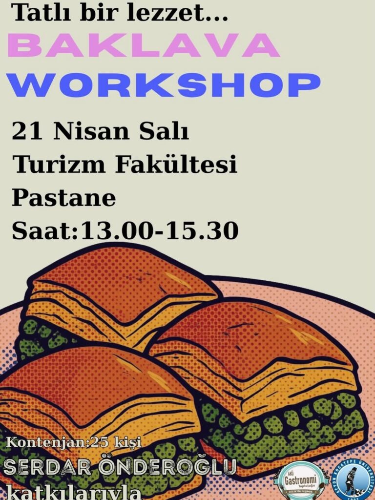 Afyon Kocatepe Üniversitesi’nde Bugün: Baklava Workshop Etkinliği
