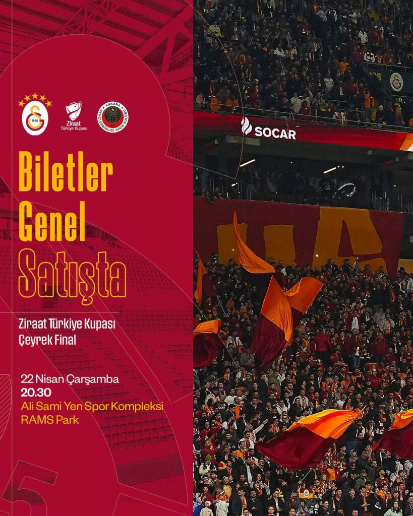Galatasaray’ın N. D. Gençlerbirliği Maçı Biletleri Genel Satışta!