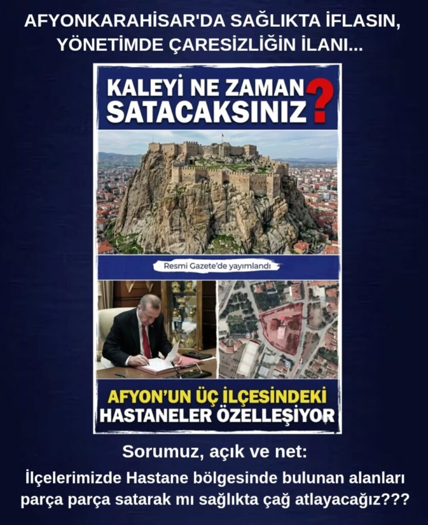 Afyonkarahisar’da Sağlıkta “Satış” Tartışması