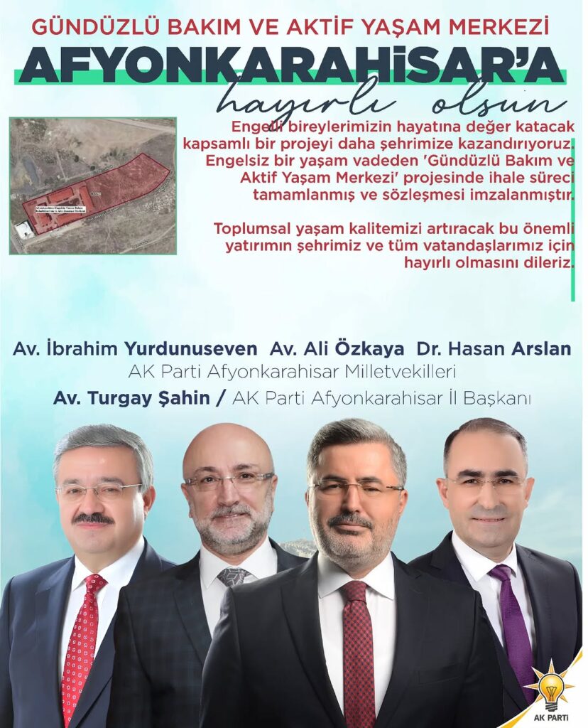 Afyonkarahisar’a Gündüz Bakım ve Aktif Yaşam Merkezi Kazandırıldı