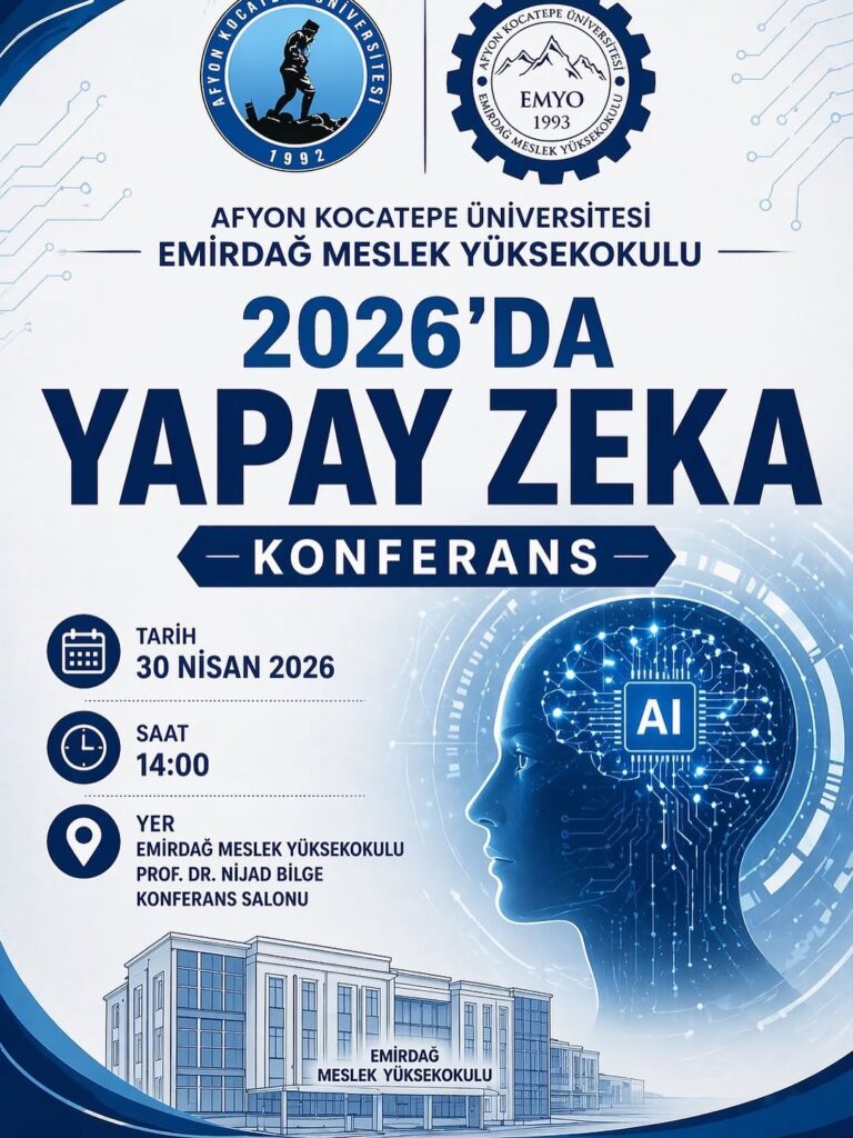 Afyon Kocatepe Üniversitesi’nden Yapay Zeka Konferansı Duyurusu