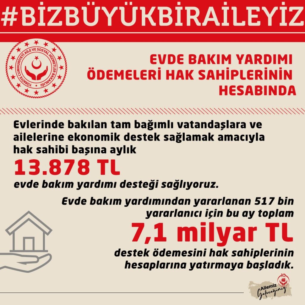 Engelli vatandaşlara evde bakım desteği sağlanıyor