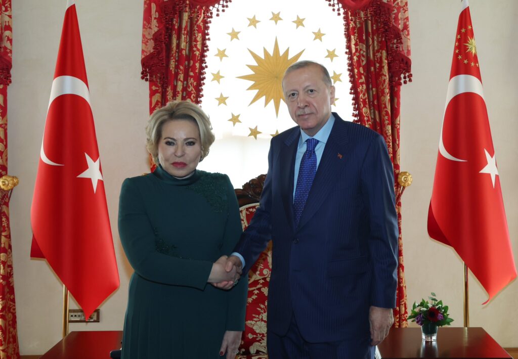 Cumhurbaşkanı Erdoğan, Matviyenko’yu kabul etti