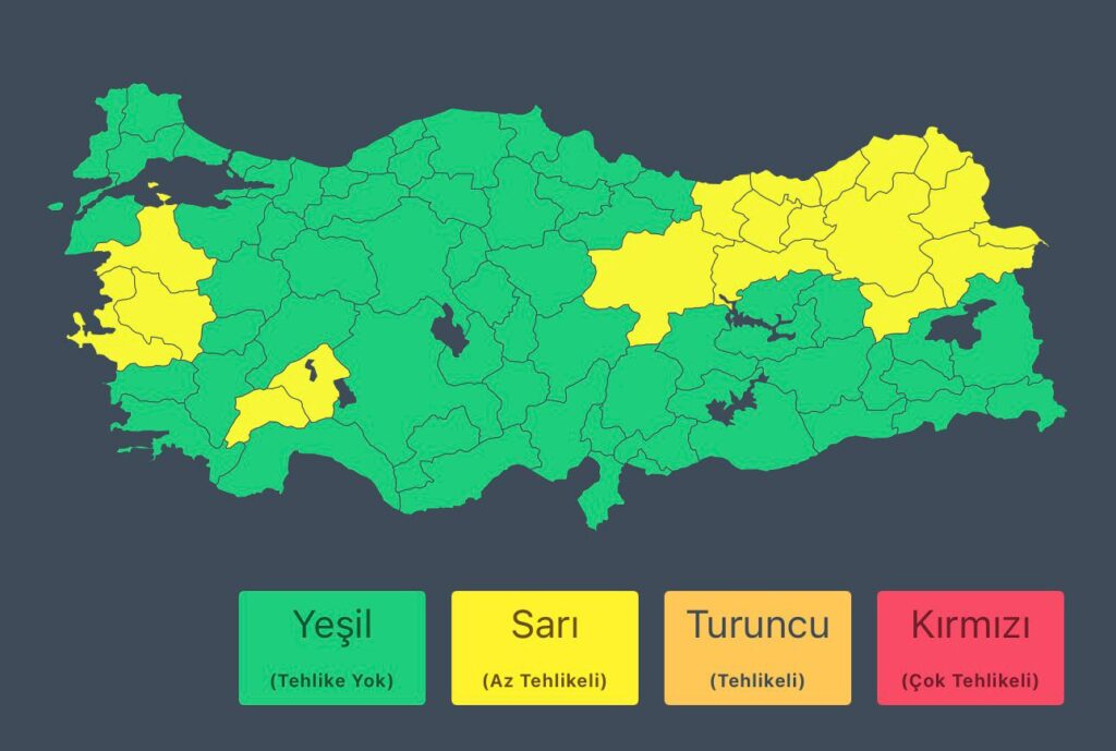 Doğu Anadolu’da fırtına ve yağış uyarısı