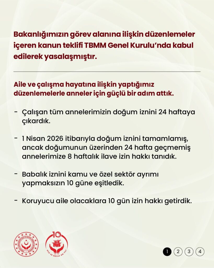 Maternite izni ve sosyal medya düzenlemeleri kabul edildi