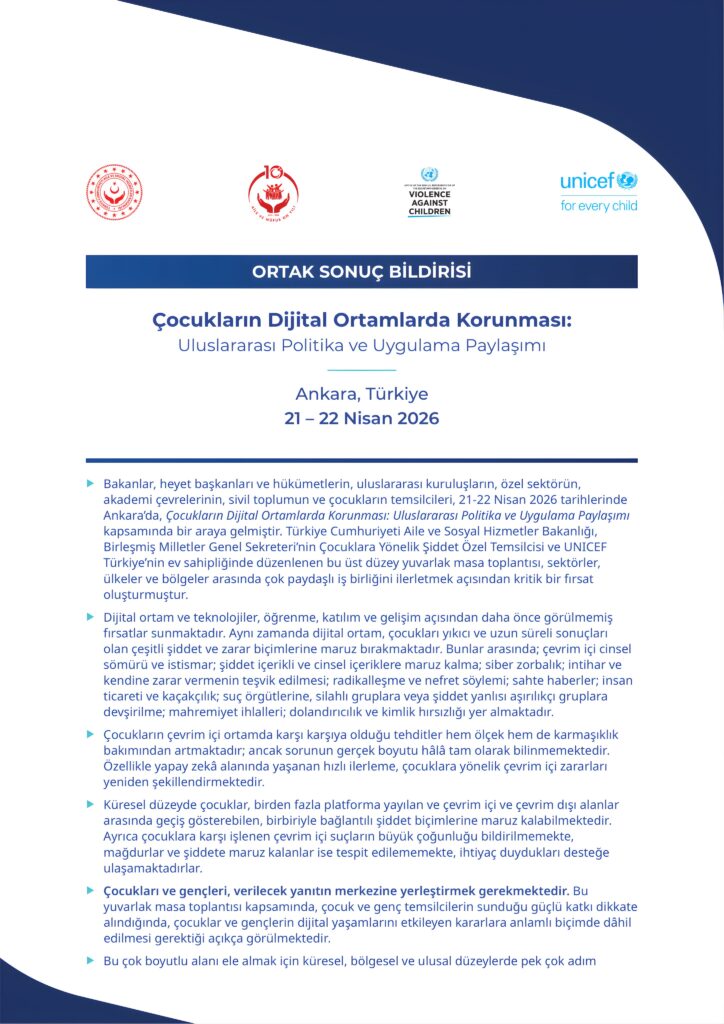 Dijital Ortamlarda Çocukların Korunması Programı Tamamlandı