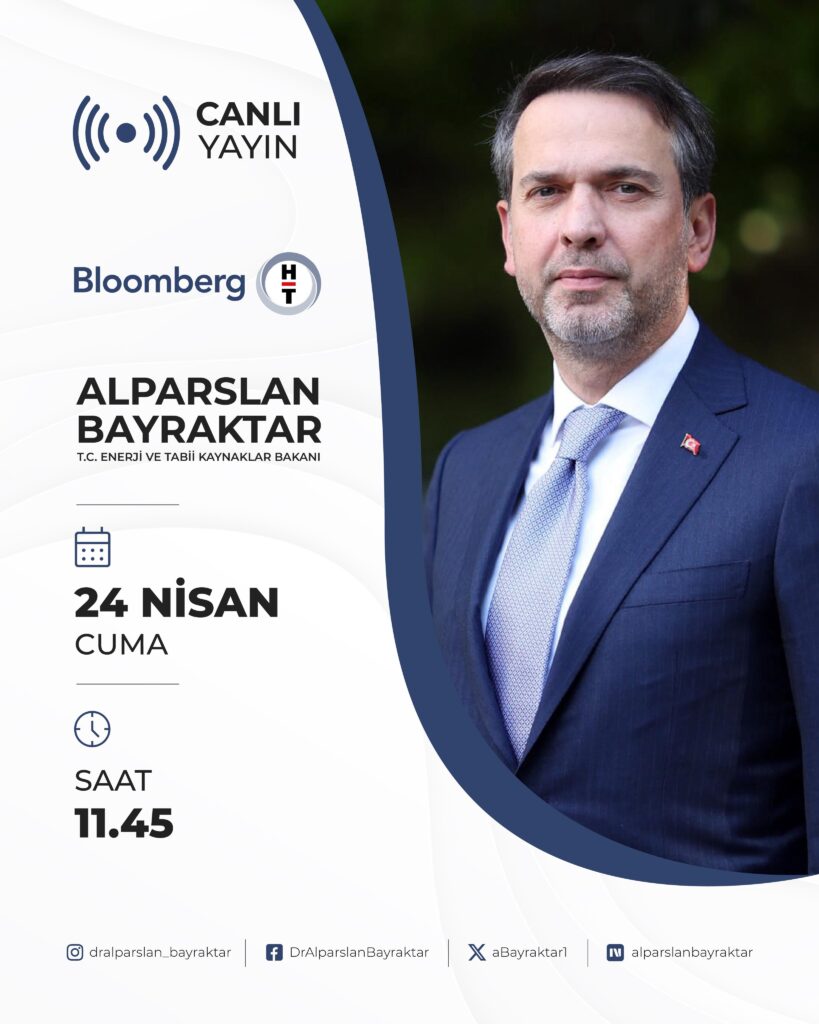 Bakan Bayraktar, Bloomberg HT’de canlı yayın konuğu olacak