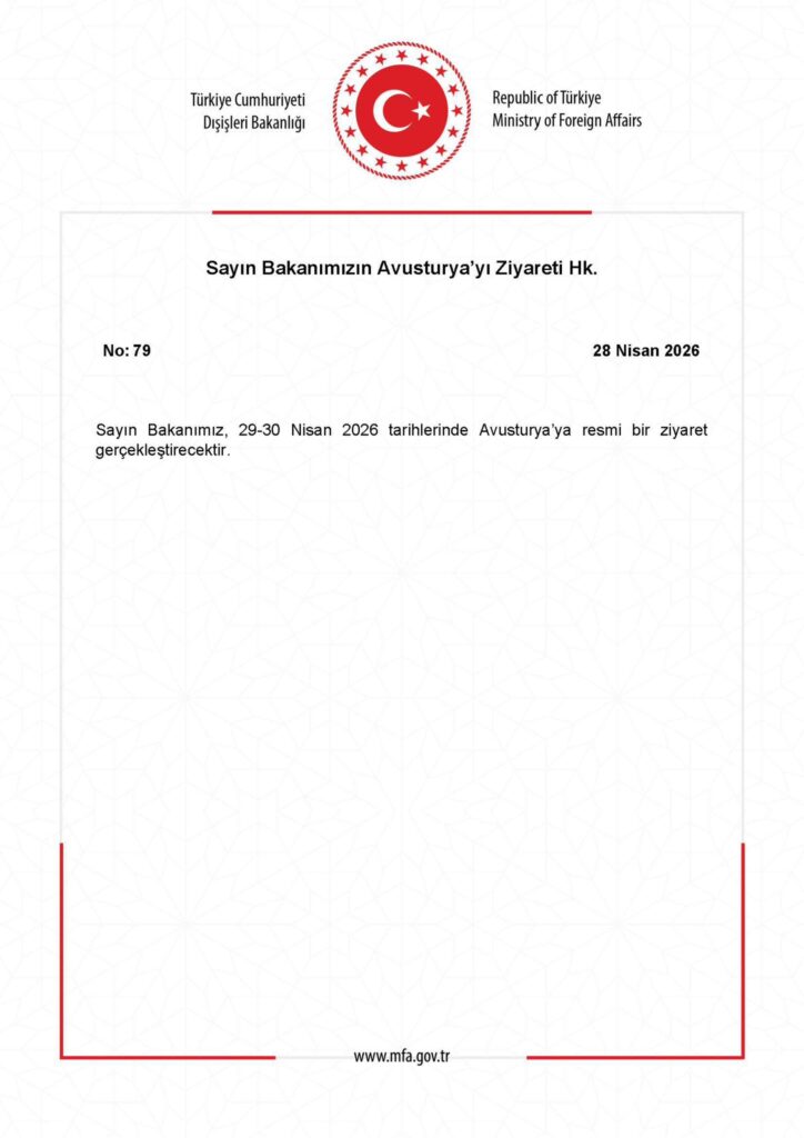 Bakanın Avusturya Ziyareti Hakkında Bilgilendirme