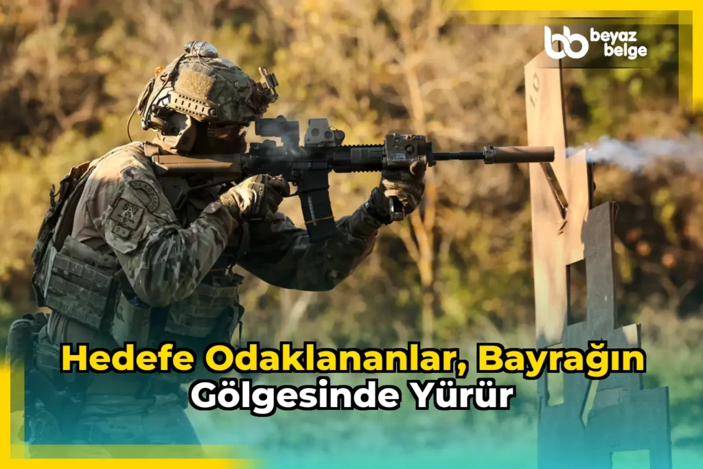 Hedefe odaklananlar, bayrağın gölgesinde yürür