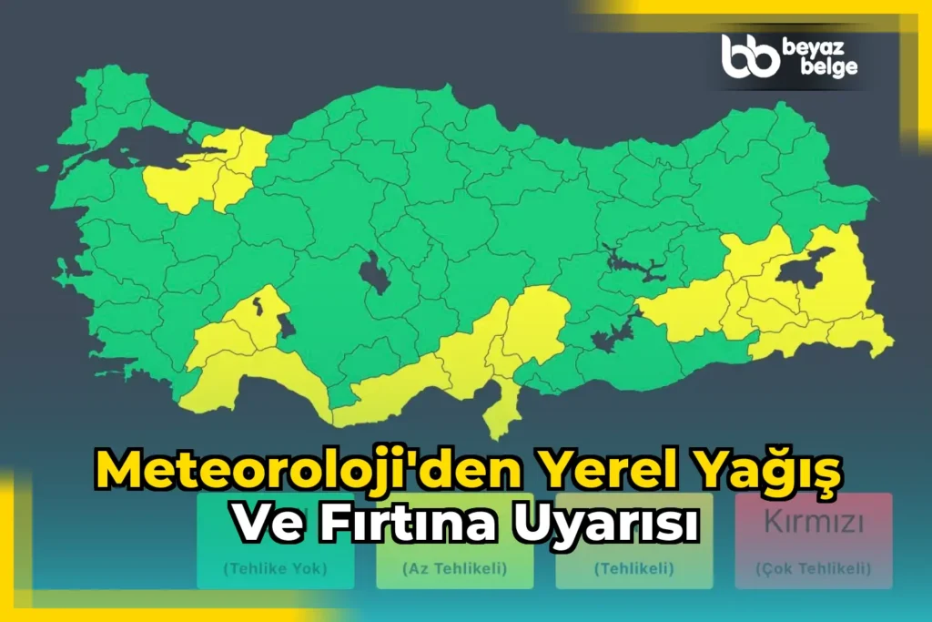 Meteoroloji’den yerel yağış ve fırtına uyarısı