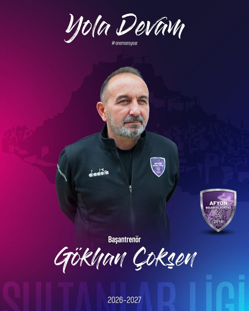 Afyon Belediye Yüntaş Spor Kulübü Başantrenörü Gökhan Çokşen ile Sultanlar Ligi’nde Devam Kararı Aldı