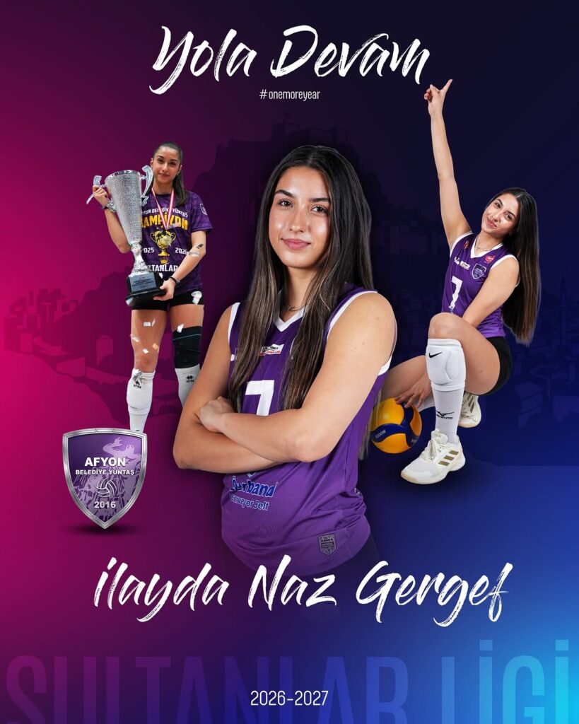 Afyon Belediye Yüntaş Spor Kulübü, Liberomuz İlayda Naz Gergef ile Yola Devam Ediyor