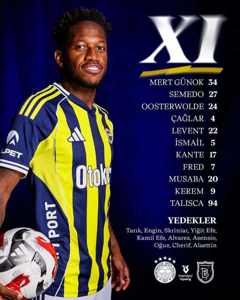 Fenerbahçe’nin Başakşehir Maçı İlk 11’i Belli Oldu