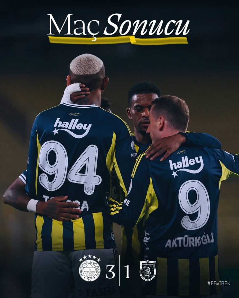 Fenerbahçe 3-1 İstanbul Başakşehir | Süper Lig Maçı Sonucu