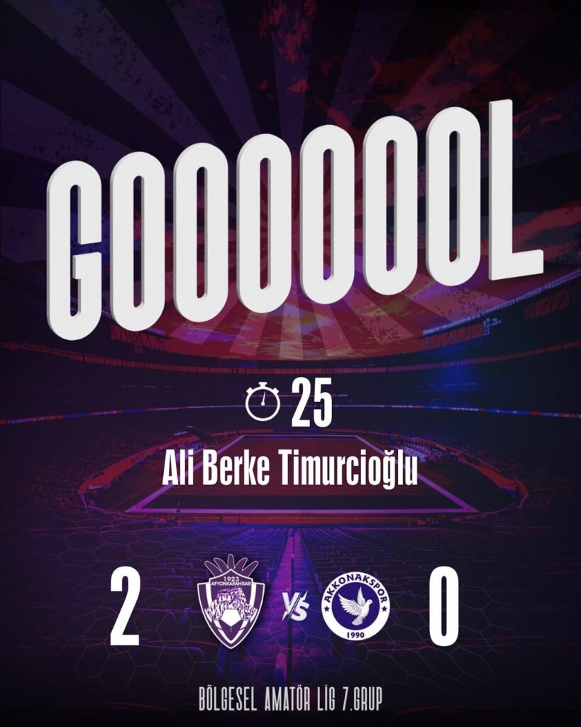 1923 Afyonkarahisar Spor Kulübü’nden Ali Berke Timurcioğlu’na Gol