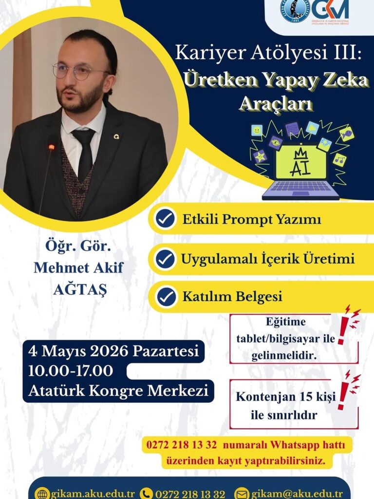 Afyon Kocatepe Üniversitesi Kariyer Atölyesi III Etkinliği Bugün