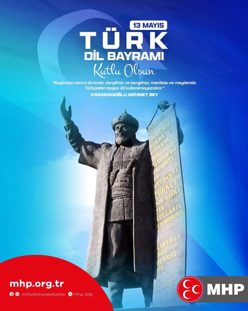 Mhp Afyonkarahisar Milletvekili Mehmet Taytak’tan 13 Mayıs Türk Dil Bayramı Kutlaması