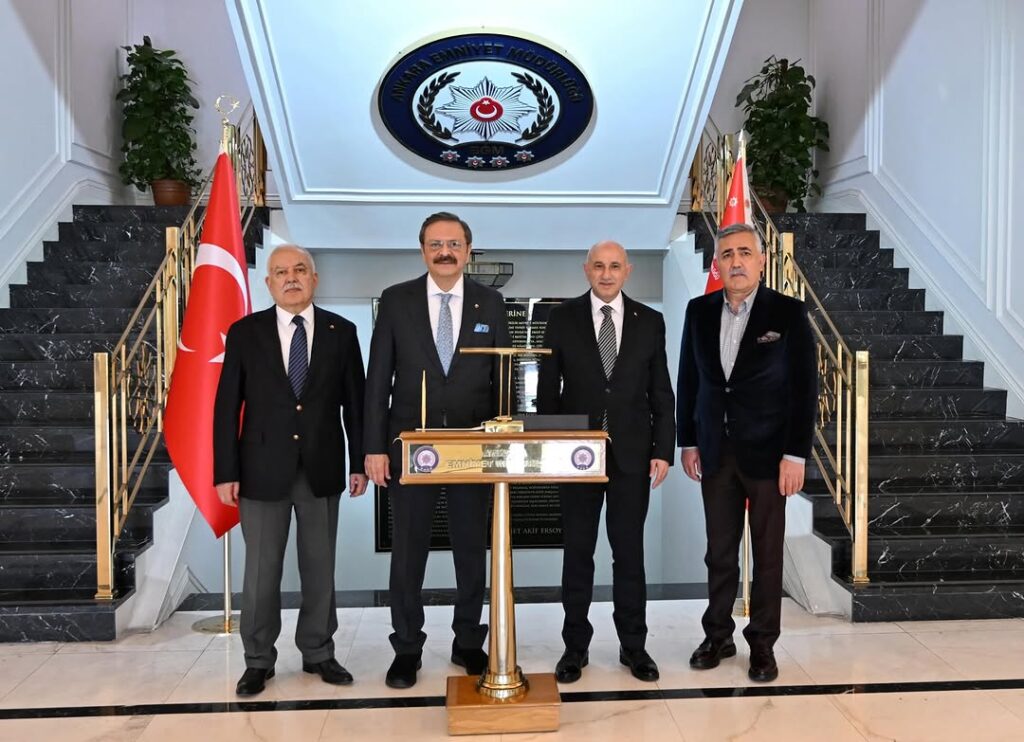 TOBB Başkanı Hisarcıklıoğlu, Ankara İl Emniyet Müdürü Maksut Yüksek’e Hayırlı Olsun Ziyaretinde Bulundu