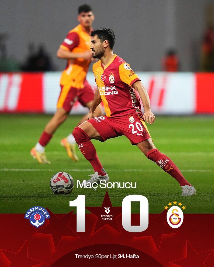 Galatasaray, Kasımpaşa’ya Deplasmanda 1-0 Mağlup Oldu