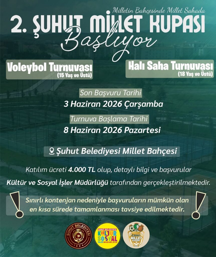2. Şuhut Millet Kupası 2022 Başlıyor