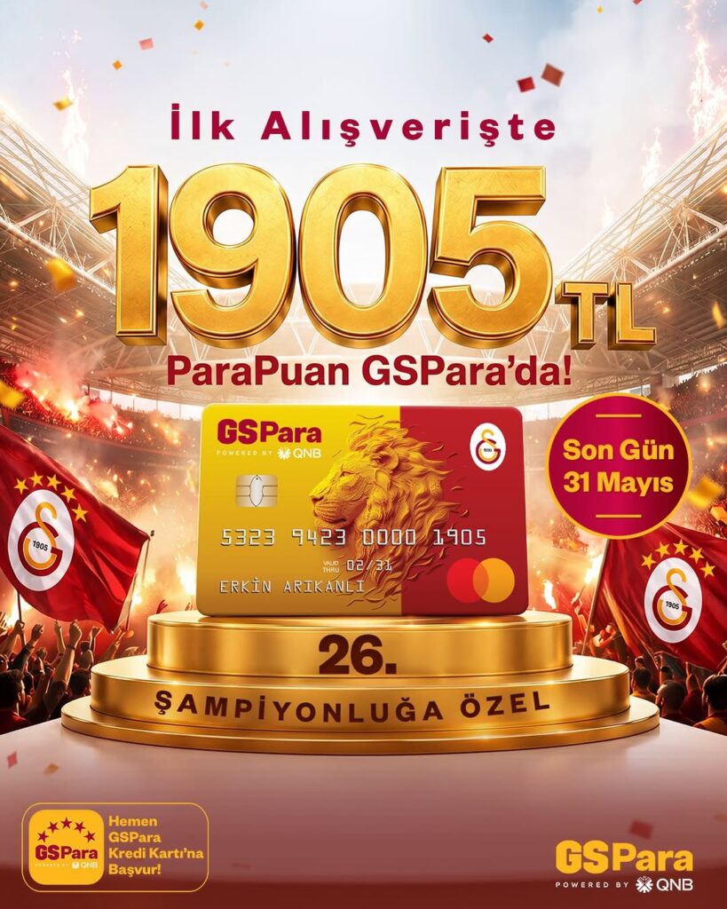 Galatasaray’ın 26. Şampiyonluğunu GSPara ile Kutluyor!
