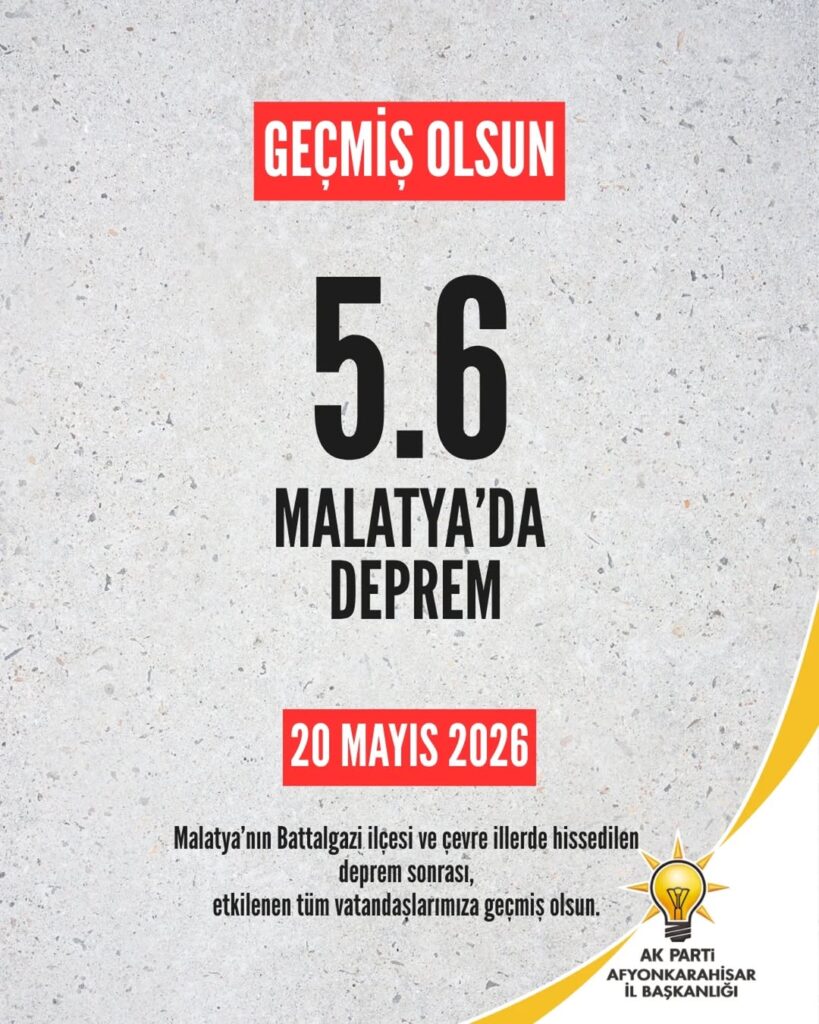 Malatya’nın Battalgazi İlçesinde Meydana Gelen 5.6 Büyüklüğündeki Deprem