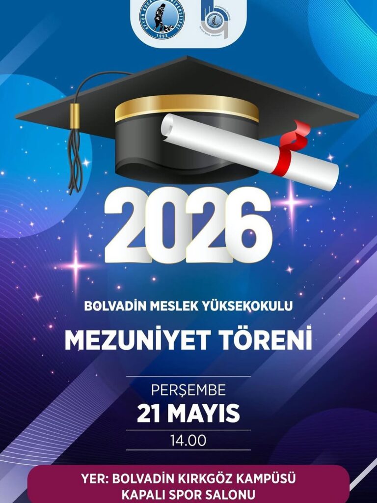 Afyon Kocatepe Üniversitesi’nden Bolvadin Meslek Yüksekokulu Mezuniyet Töreni