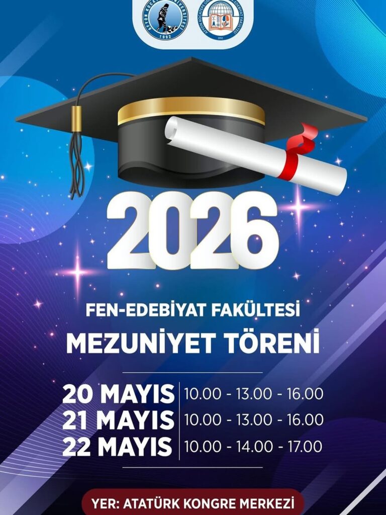 Afyon Kocatepe Üniversitesi’nde Bugün Gerçekleşen Fen Edebiyat Fakültesi Mezuniyet Töreni