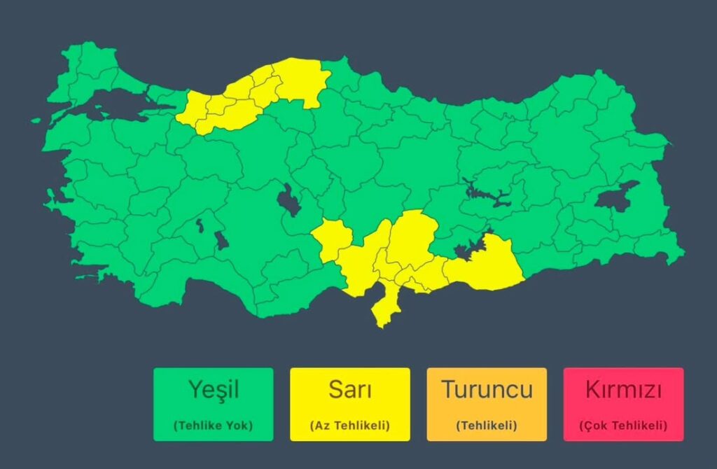 Meteoroloji Genel Müdürlüğü’nden Alınan Son Bilgiler