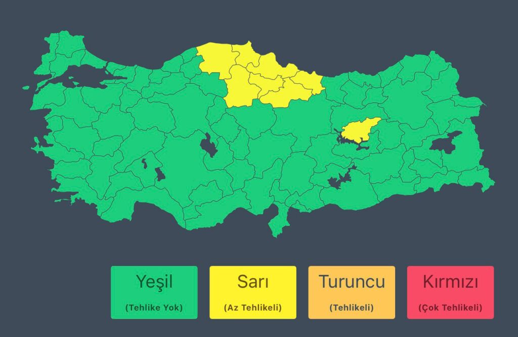 Karadeniz’de yoğun yağış ve fırtına bekleniyor
