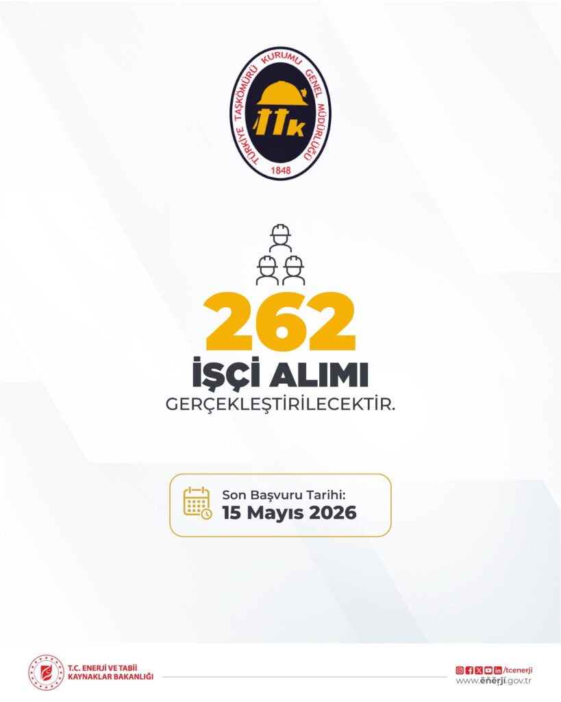 Türkiye Kömür İşletmeleri 262 yeni işçi alacak