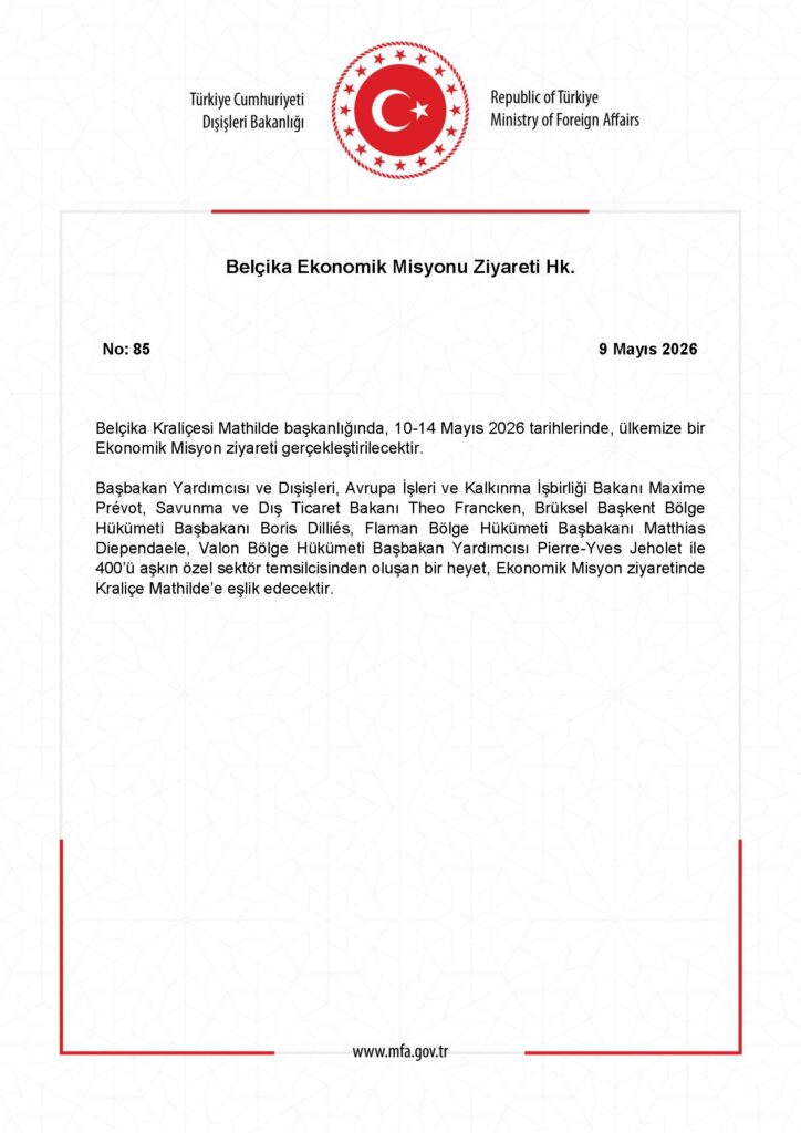 Belçika Ekonomik Misyonu Türkiye’yi Ziyaret Etti