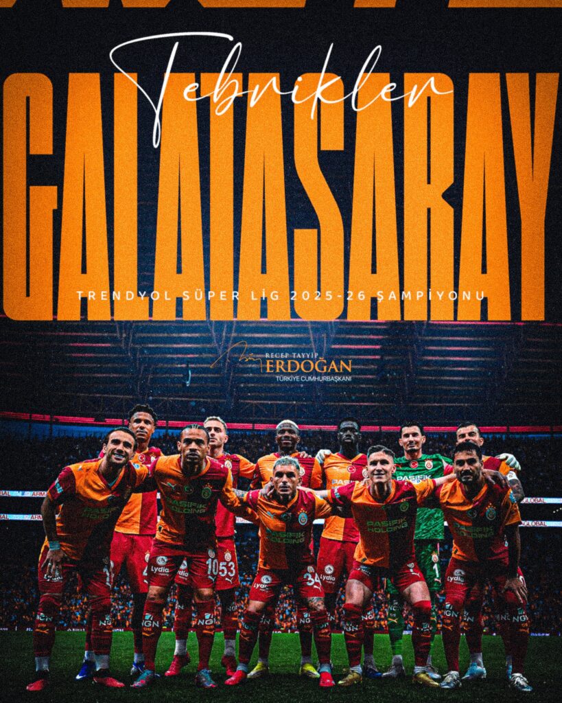 Galatasaray, Trendyol Süper Lig’de 4. kez şampiyon oldu