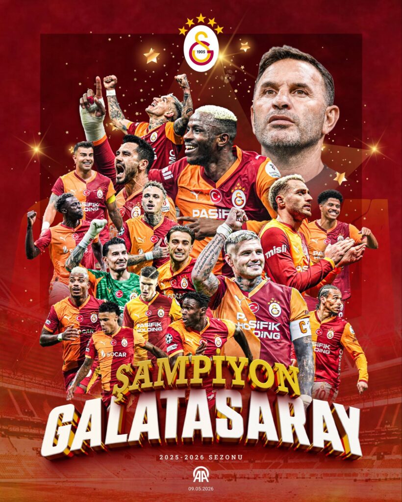 Galatasaray, 2025-2026 Trendyol Süper Lig Şampiyonu oldu