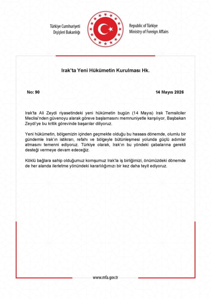 Irak’ta Yeni Hükümetin Kurulumu Üzerine Bilgi