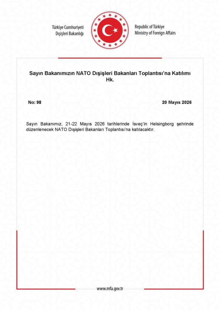 Bakanın NATO Dışişleri Toplantısına Katılımı