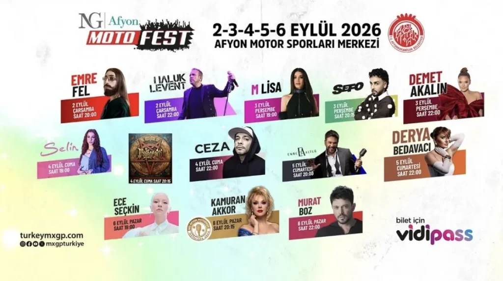 5 Günde 13 Konser: NG Afyon Motofest 2026 Heyecanı Başlıyor