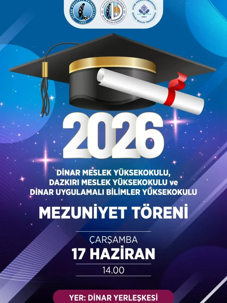 Afyon Kocatepe Üniversitesi Mezuniyet Törenine Davet Ediyor