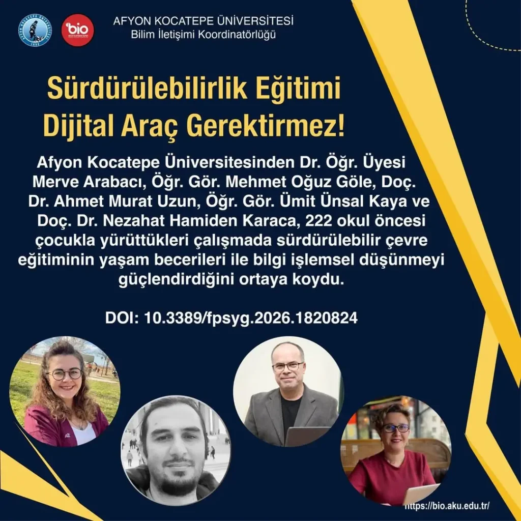 Afyon Kocatepe Üniversitesi’nden Sürdürülebilirlik Eğitimi Araştırması