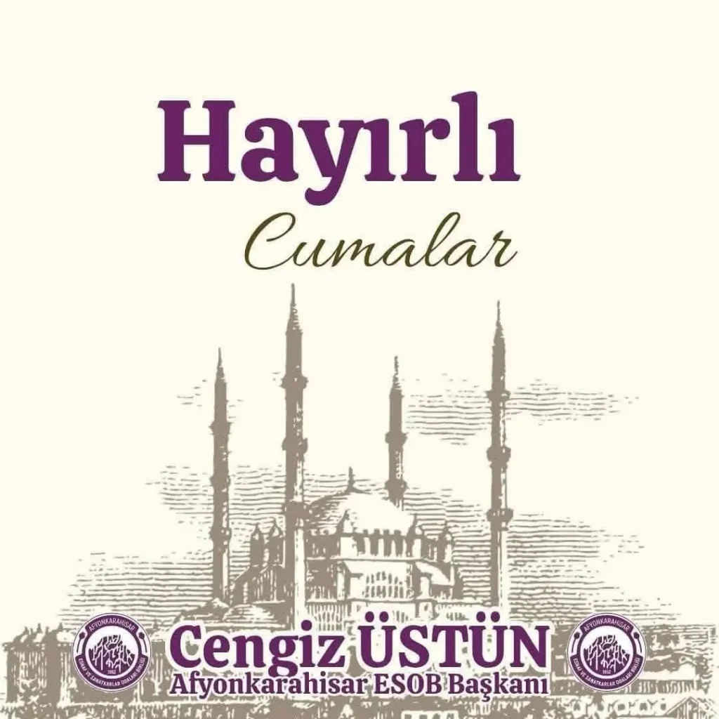 Afyonkarahisar Esnaf Ve Sanatkarlar Odaları Birliği’nden Huzur ve Bereket Dileği