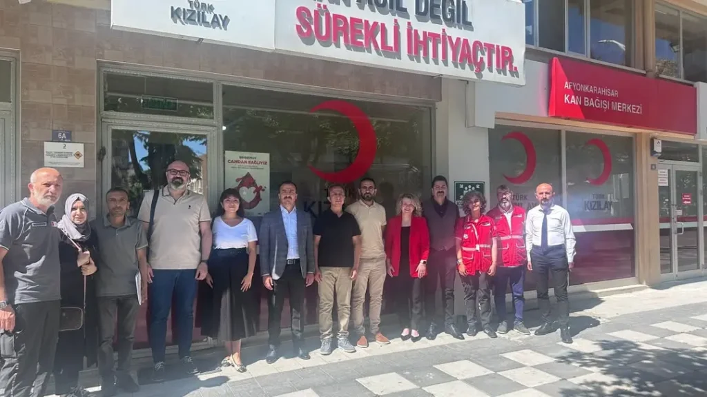 Afyonkarahisar İl Sağlık Müdürlüğü Denetim Birimi Kızılay Şubesini Ziyaret Etti