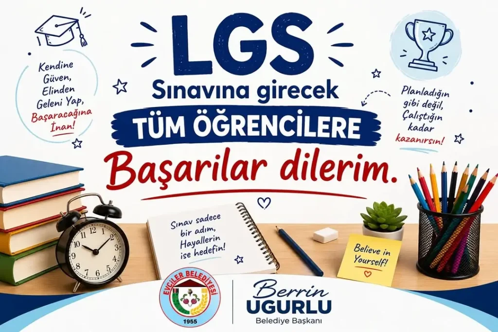 Evciler Belediye Başkanı Berrin Uğurlu’dan LGS Öğrencilerine Destek